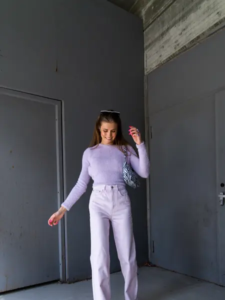 Nina Sandbech i lilla antrekk fra Bik Bok