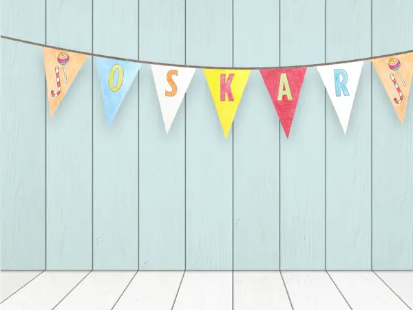 oskar-vimpler på blå bakgrunn