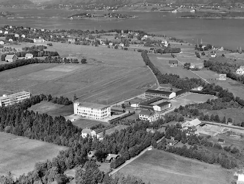 Bilde av landskap før AMFI Moa ble bygd