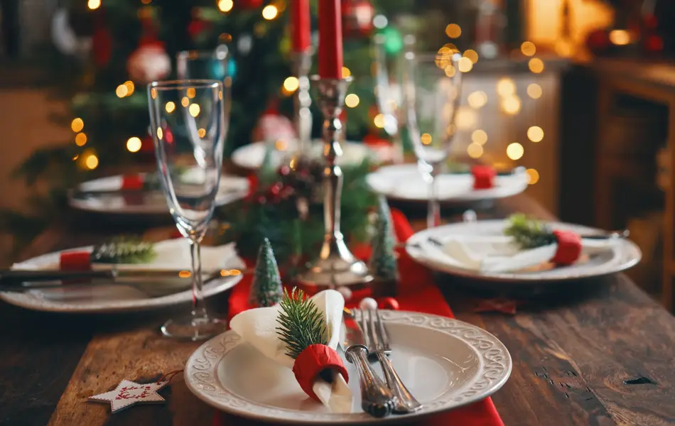Decorated Place Setting for Christmas