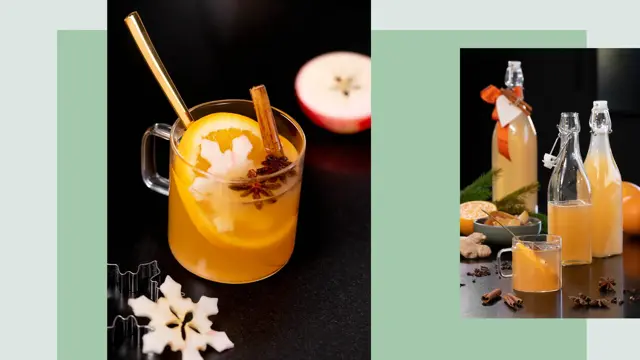 Eplegløgg i glass og i flaske