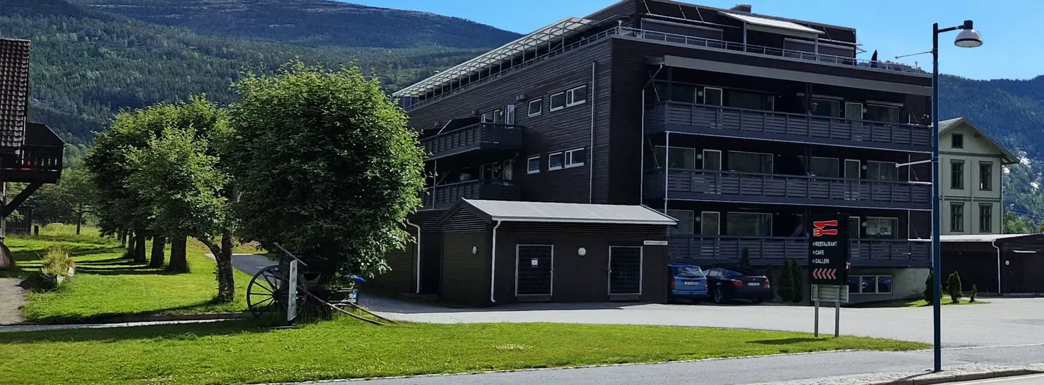 Fasadebilde av boligprosjektet Hallingtunet i Flå.