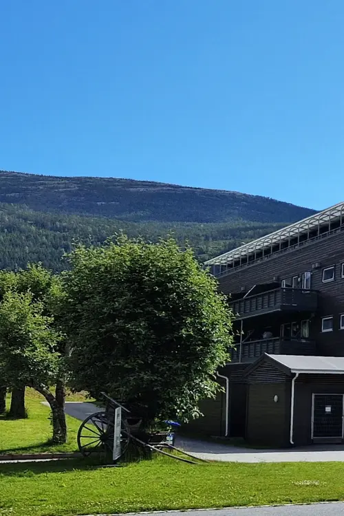 Fasadebilde av boligprosjektet Hallingtunet i Flå.