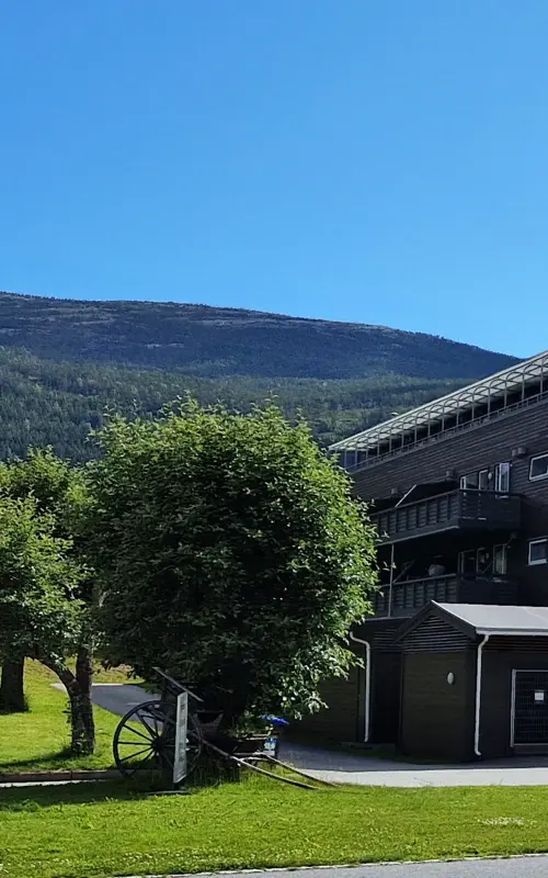 Fasadebilde av boligprosjektet Hallingtunet i Flå.