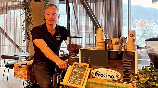 sykkelvognen til aroma kaffe