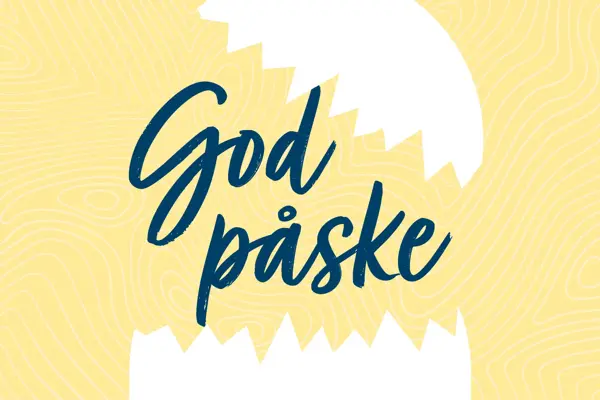 God påske på gul bakgrunn