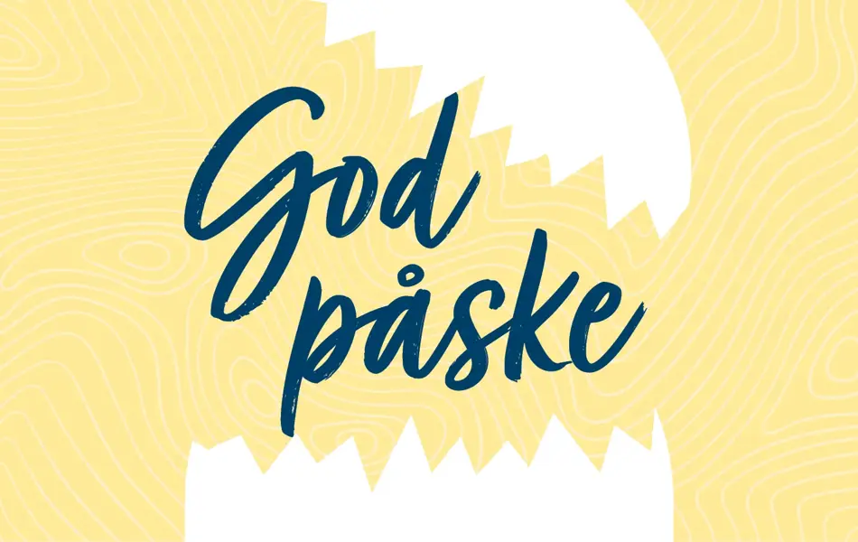 God påske på gul bakgrunn
