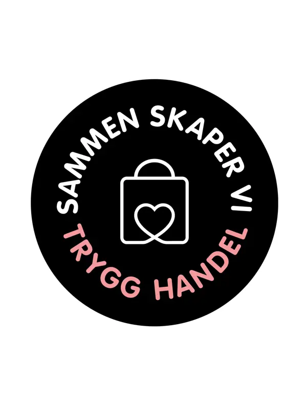 Svart logo med tekst "Sammen skaper vi trygg handel"