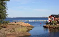 Bilde av skjærgården utenfor området med boligprosjektet Lervik i Strømstad, Sverige.