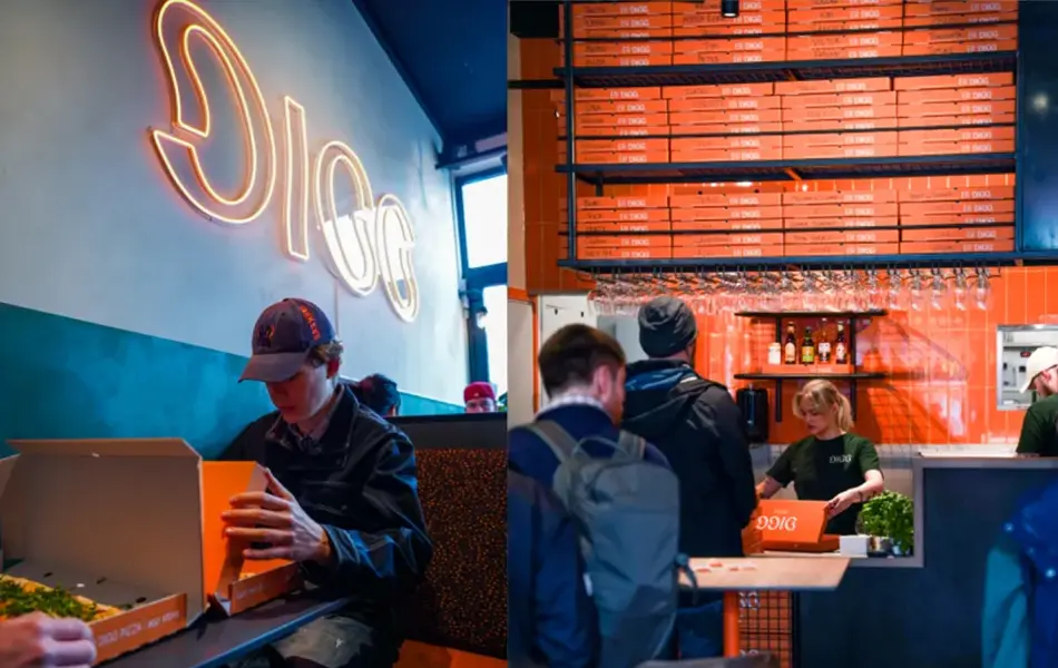 Aktivitet på restauranten Digg