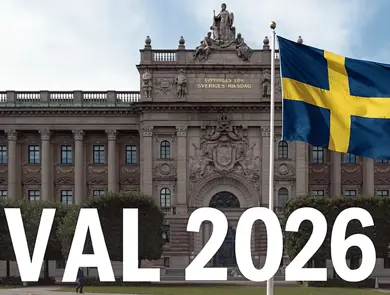 Val 2026 och Riksdagshuset i bakgrunden