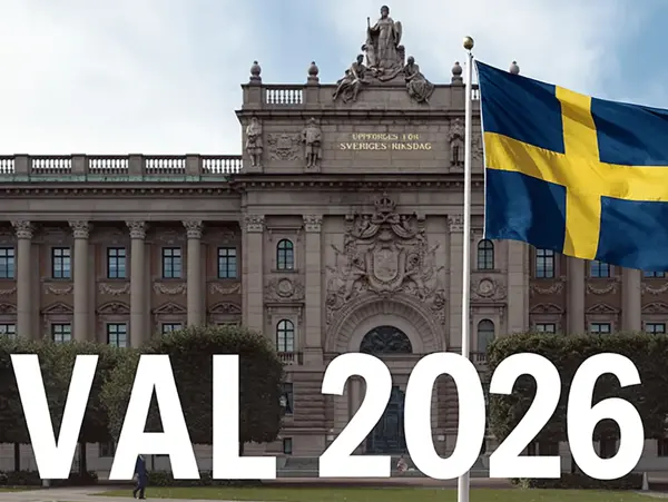 Val 2026 och Riksdagshuset i bakgrunden