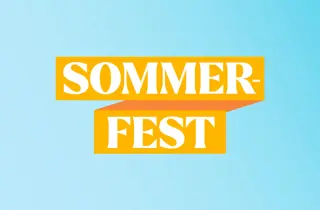 Grafisk bilde med teksten "Sommerfest"
