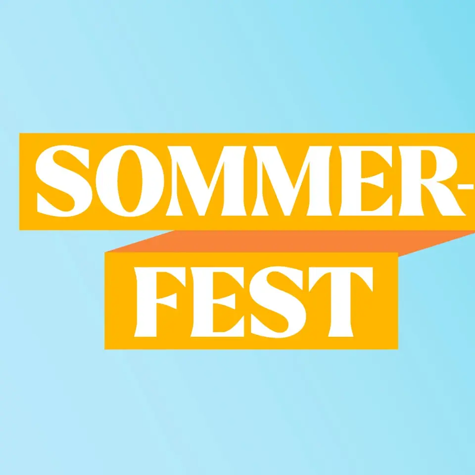 Grafisk bilde med teksten "Sommerfest"