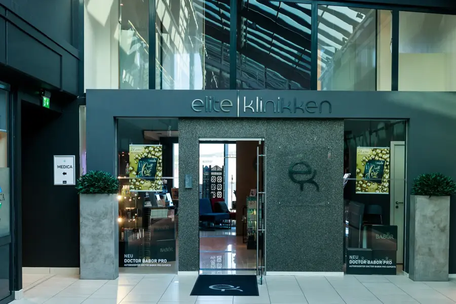 Fasaden til Elite Klinikken på Sandvika Storsenter