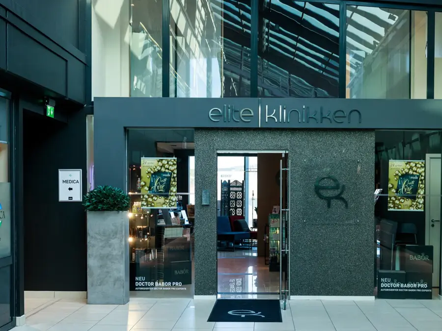 Fasaden til Elite Klinikken på Sandvika Storsenter
