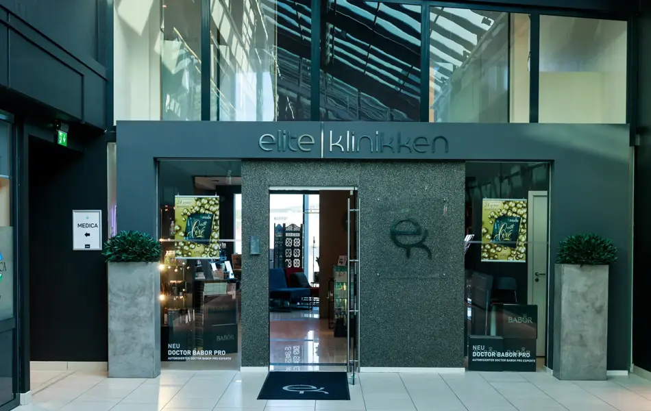 Fasaden til Elite Klinikken på Sandvika Storsenter