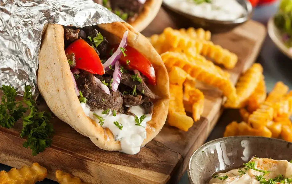 gyros med pommes frites