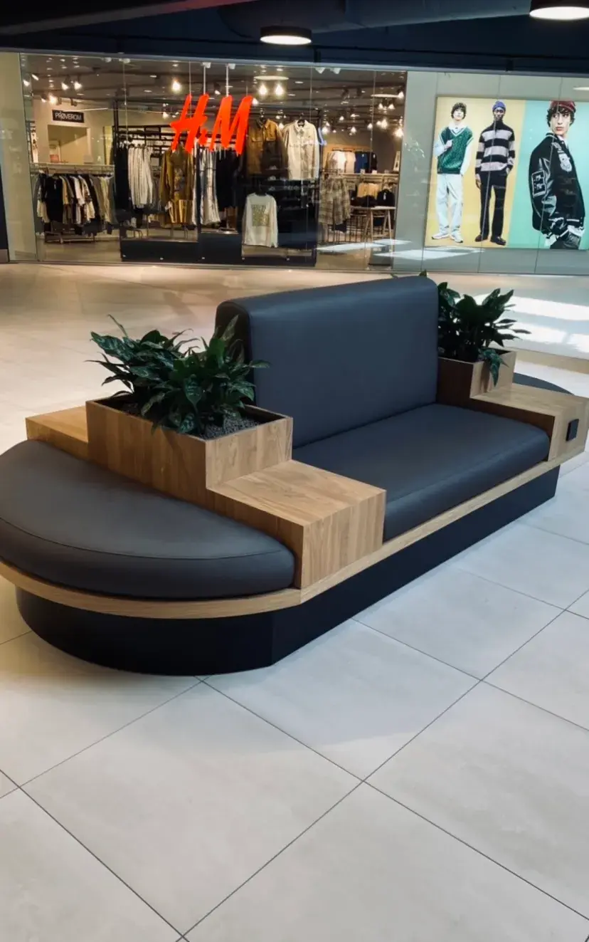 sitteplass i senteret