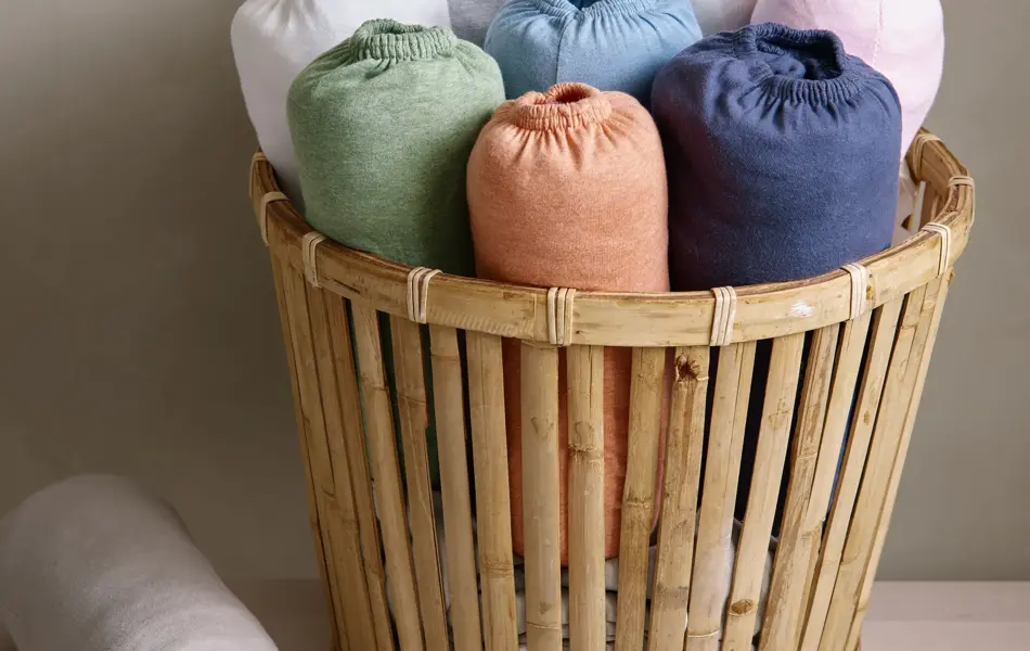 jerseylaken i kurv i ulike farger