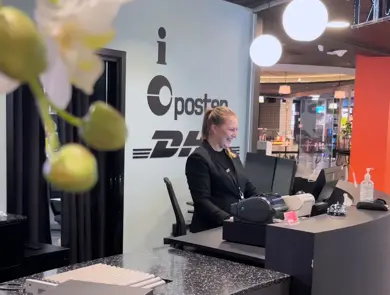 Butikkfronten til Hentepunktet