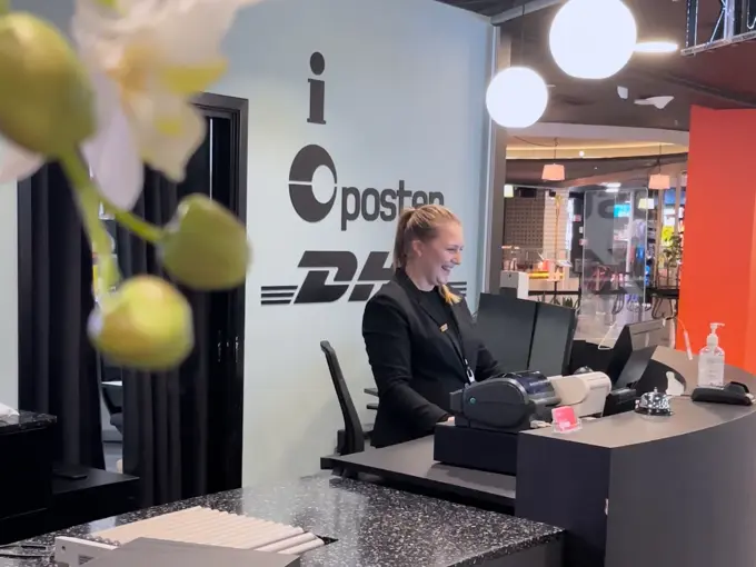 Butikkfronten til Hentepunktet