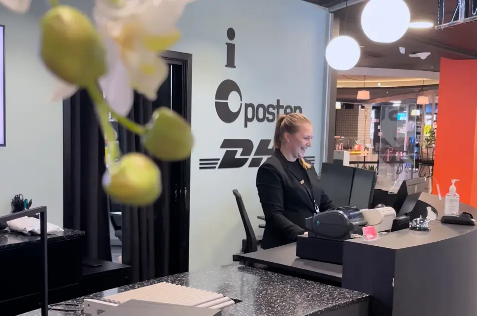 Butikkfronten til Hentepunktet