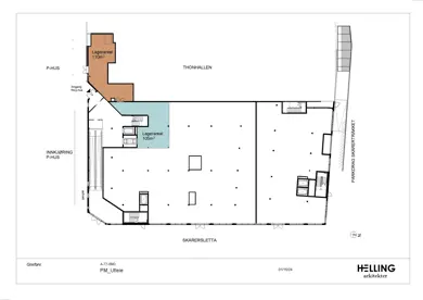 Plantegning underetasje, Skårersletta 65