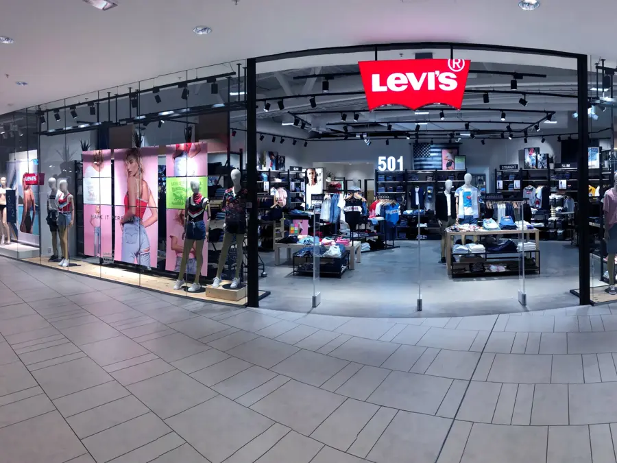 Butikkfasaden til Levis på Sørlandssenteret