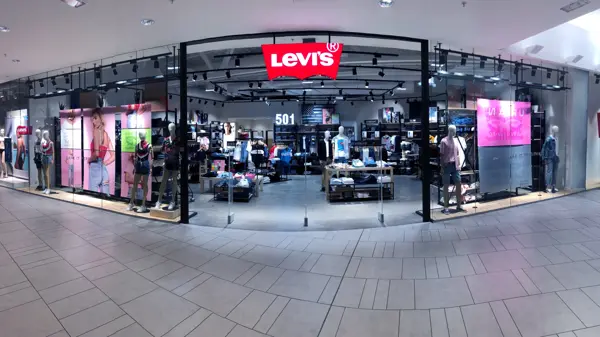 Butikkfasaden til Levis på Sørlandssenteret