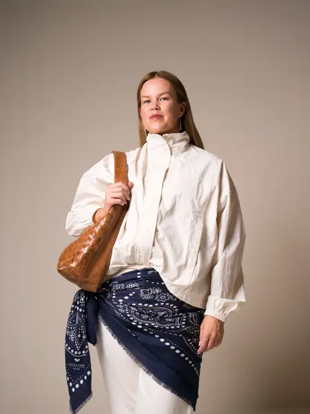 Anorak Bik Bok 599 Skjerf de Fem Hjørner 2599 Øredobber Illums bolighus 1849 Jeans Levis 1299 veske Illums 2799 Sko Scorett 1319-2