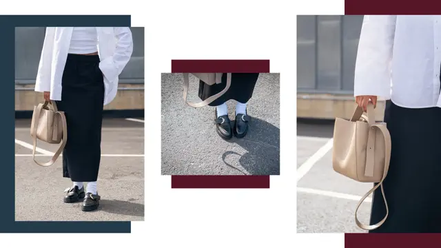 Dame viser mote på p-hus