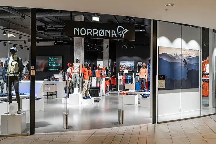 Butikkfasade Norrøna