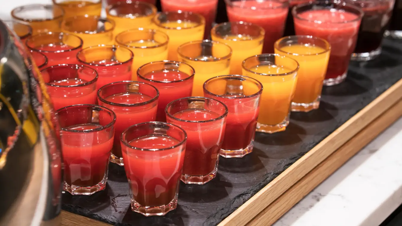Smoothie på frokostbuffet på Thon Hotel Harstad