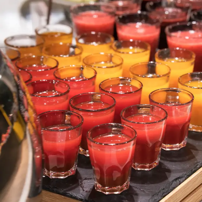 Smoothie på frokostbuffet på Thon Hotel Harstad