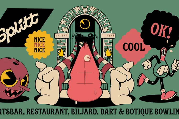 Tegnet plakat fra Splitt