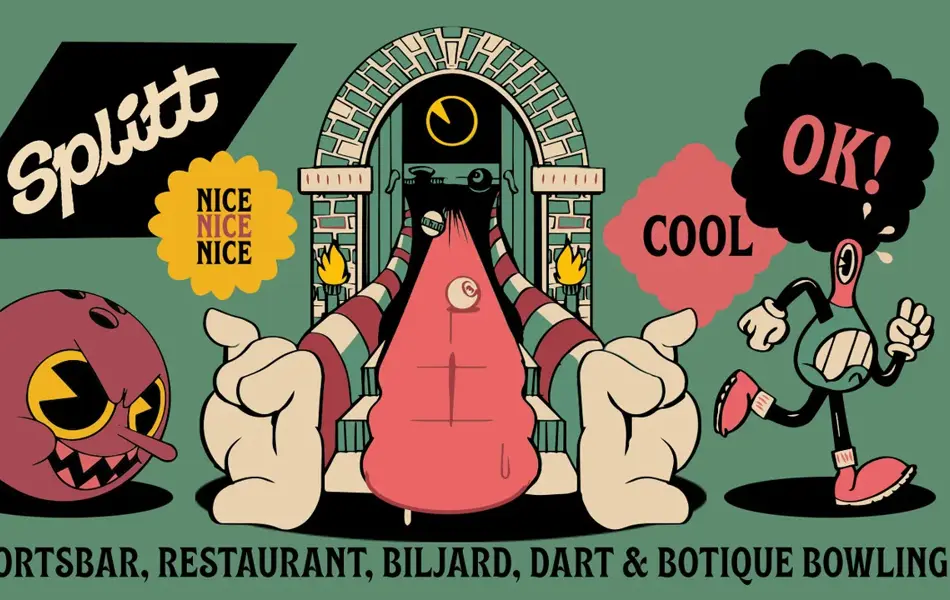 Tegnet plakat fra Splitt