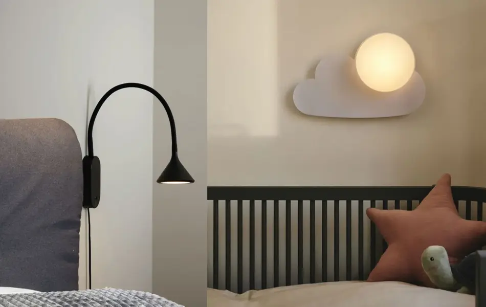 Lamper ved seng fra Christiania Belysning