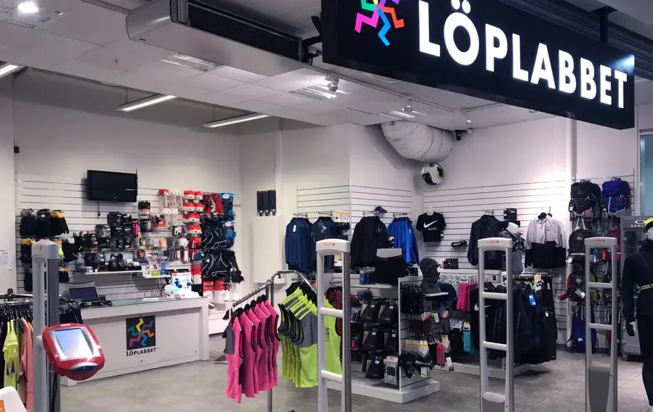 Butikkfasade til löplabbet 