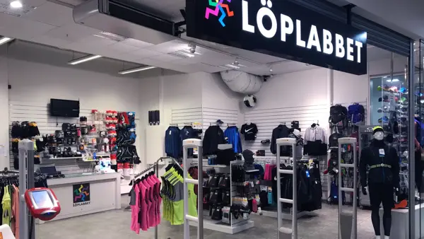 Butikkfasade til löplabbet 