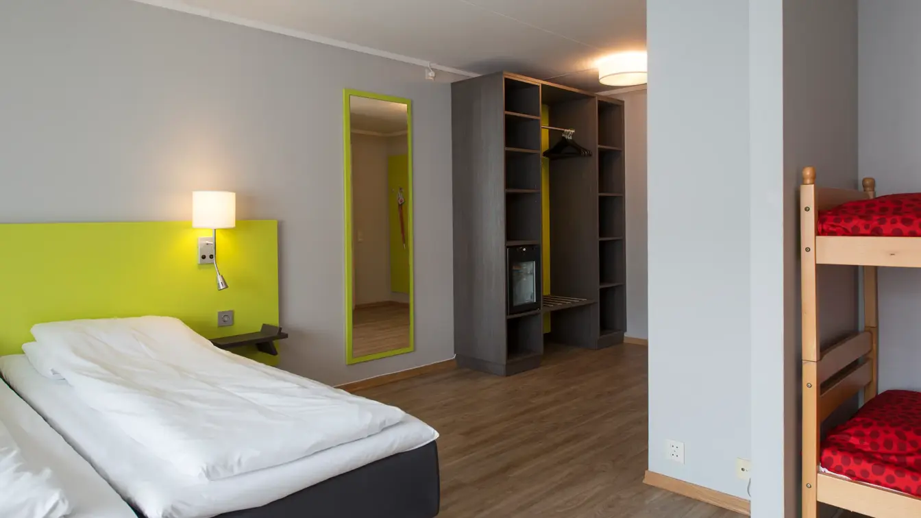 Senger i familie rom på Thon Hotel Hallingdal