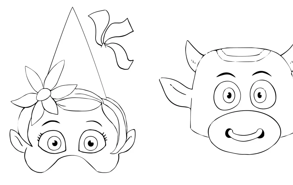 mønster til amfelia- og oskar-masker