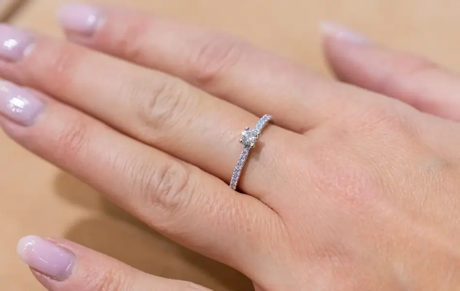 Mestergull diamantring