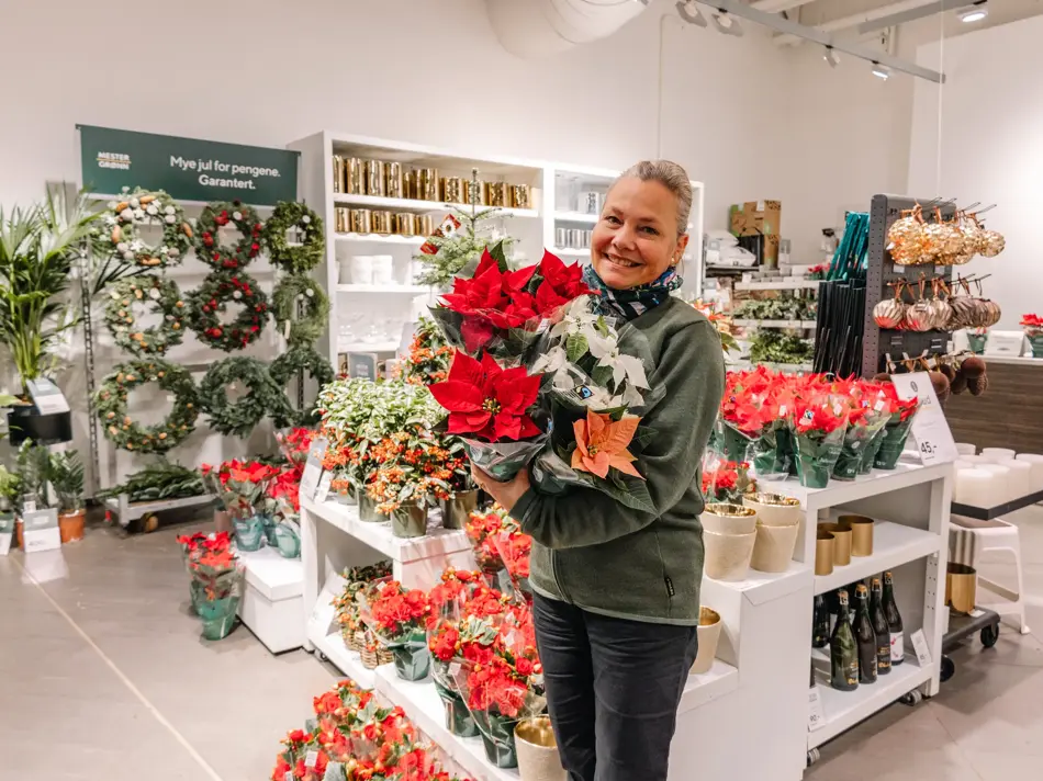 Dame holder julestjerner