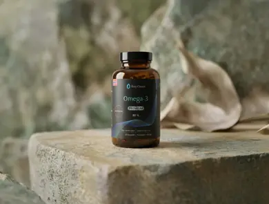 Bilde av boks med omega-3 kapsler