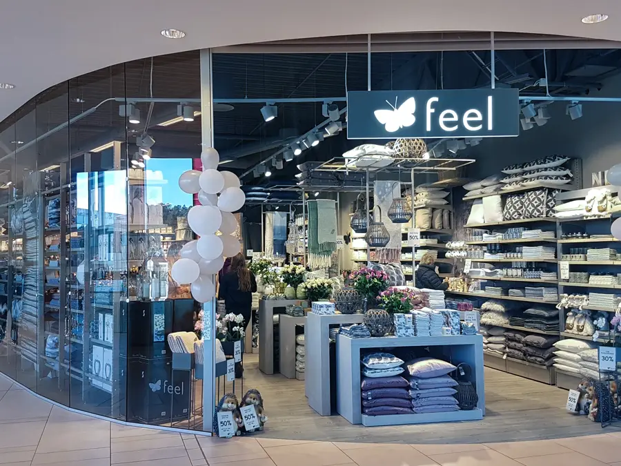 Butikkfasade til Feel på Sørlandssenteret