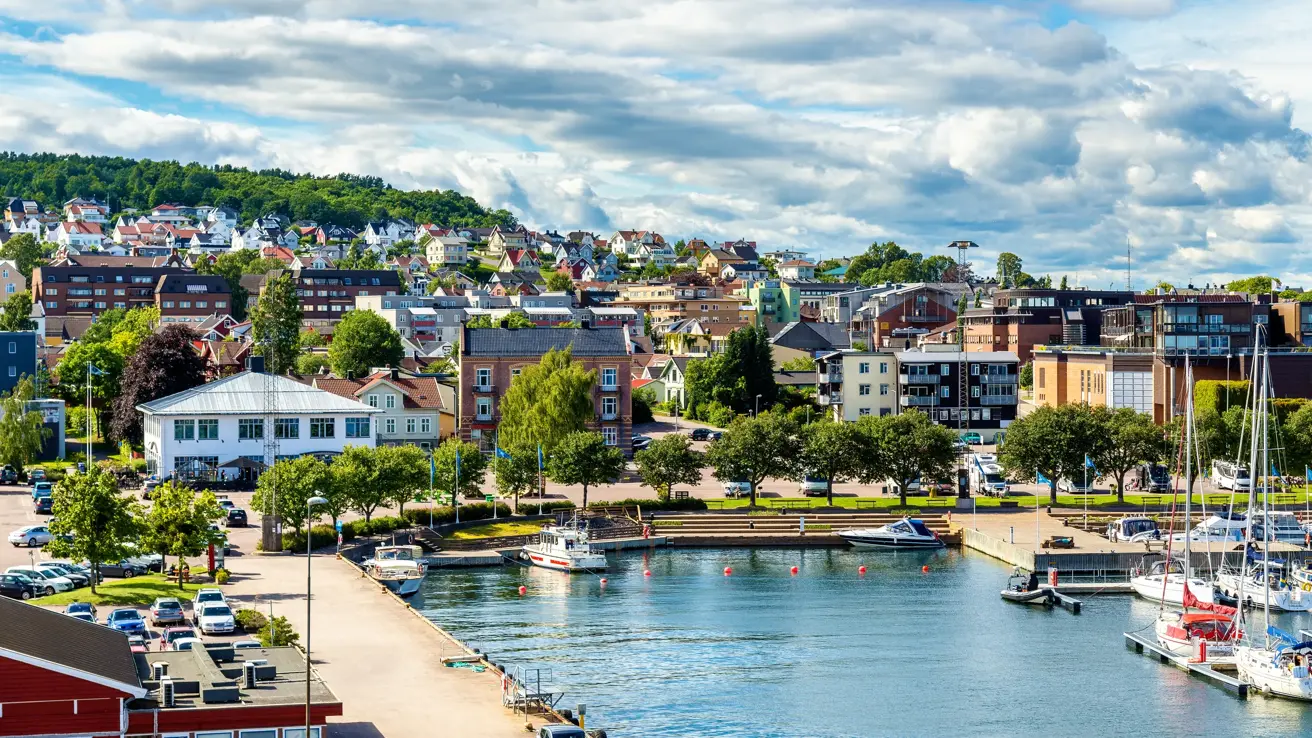 View of the ferry terminal at Horten in Norway