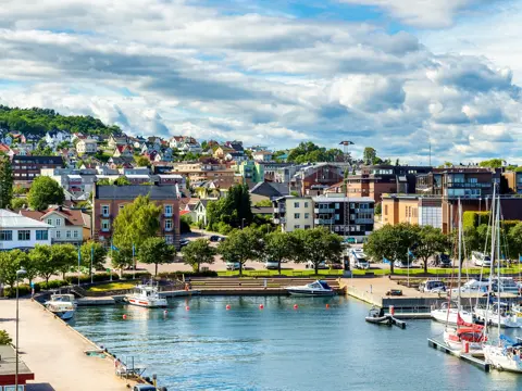View of the ferry terminal at Horten in Norway