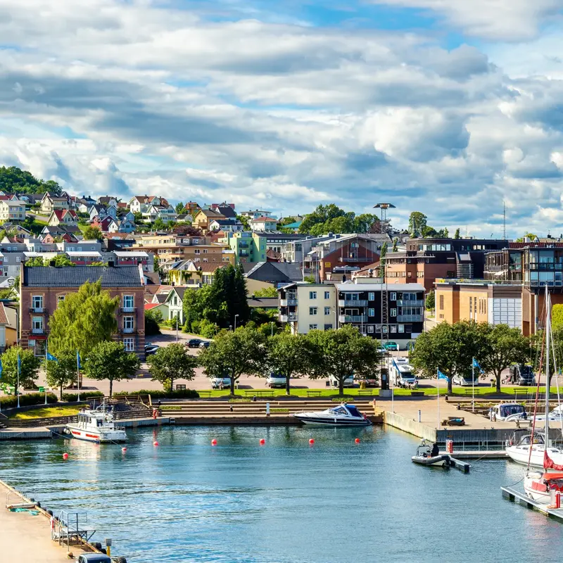View of the ferry terminal at Horten in Norway