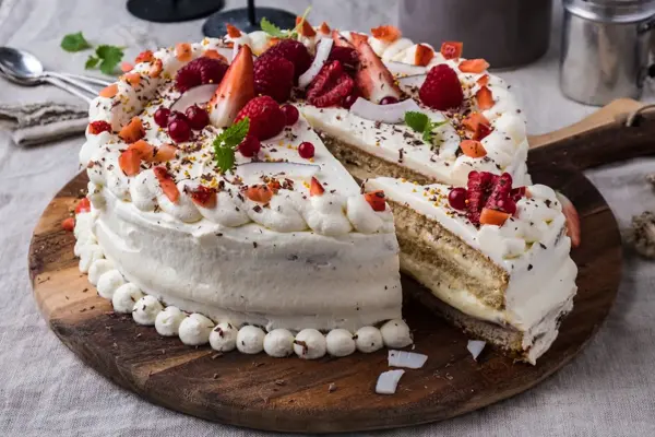 Bløtkake med vaniljekrem